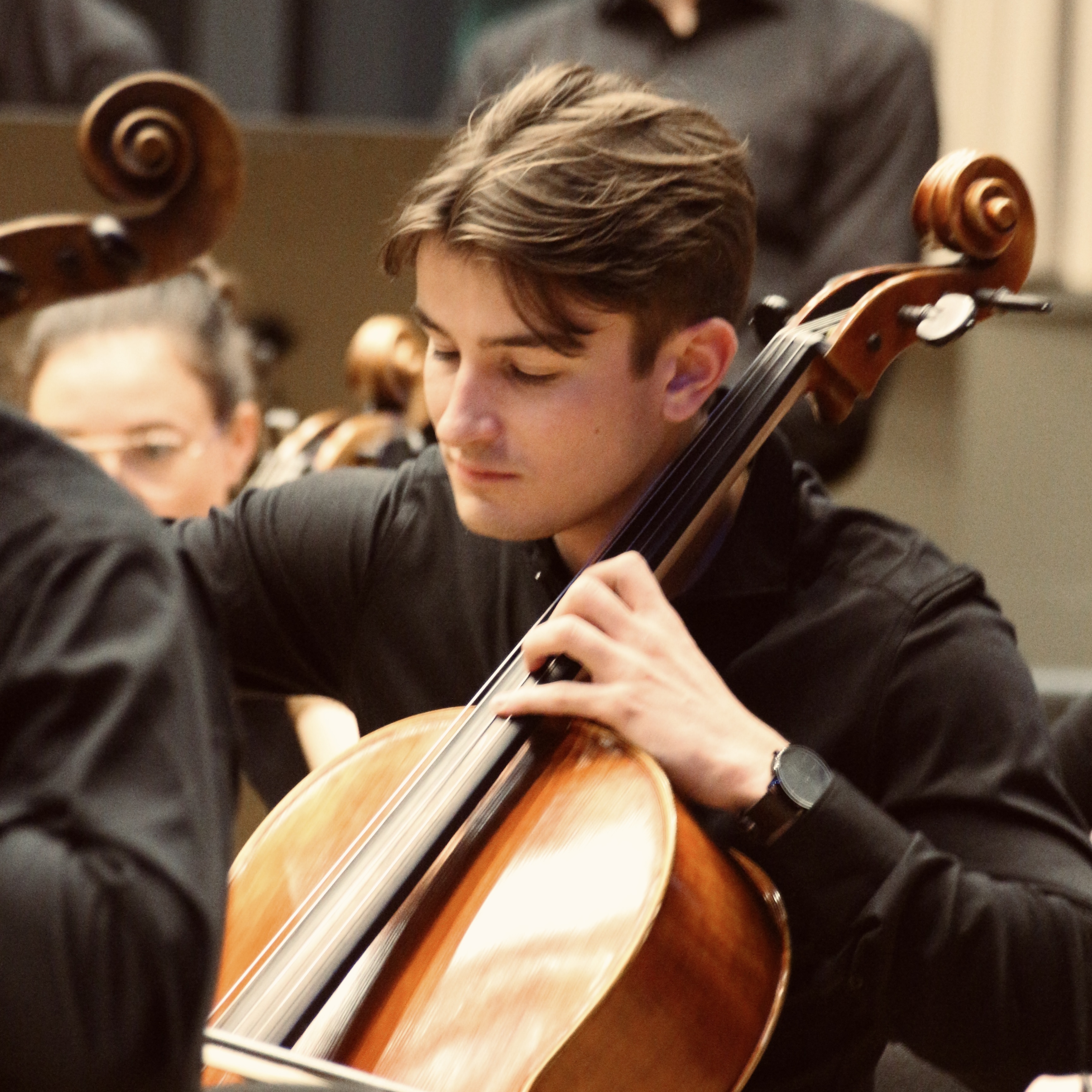 Paul playing cello
